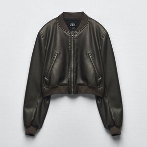 Faux leather bomber from Zara